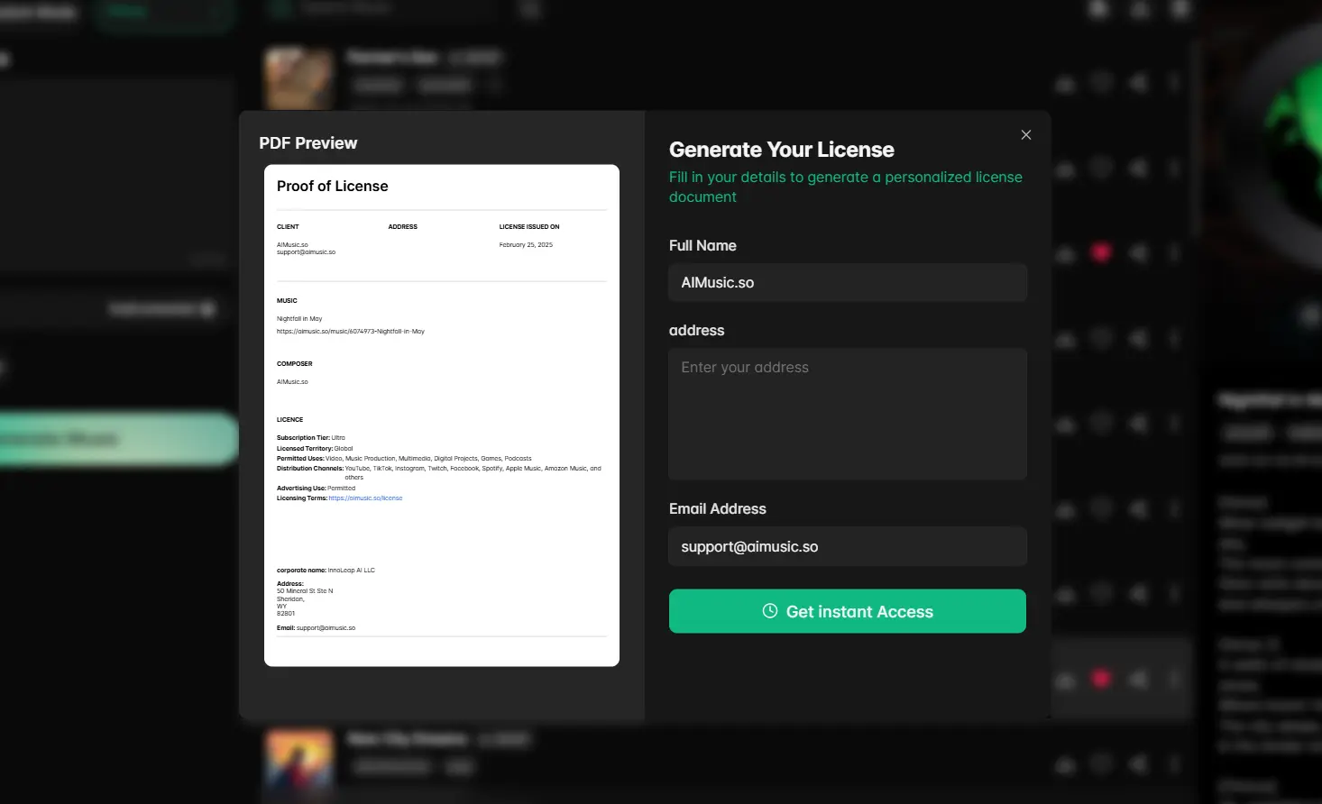 Convenient License Download